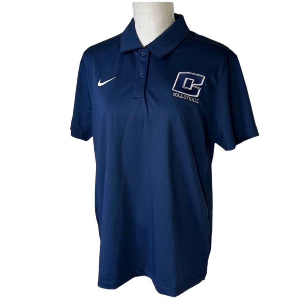 NWT NIKE C logo Volleyball Polo Short Sleeve Shirt
